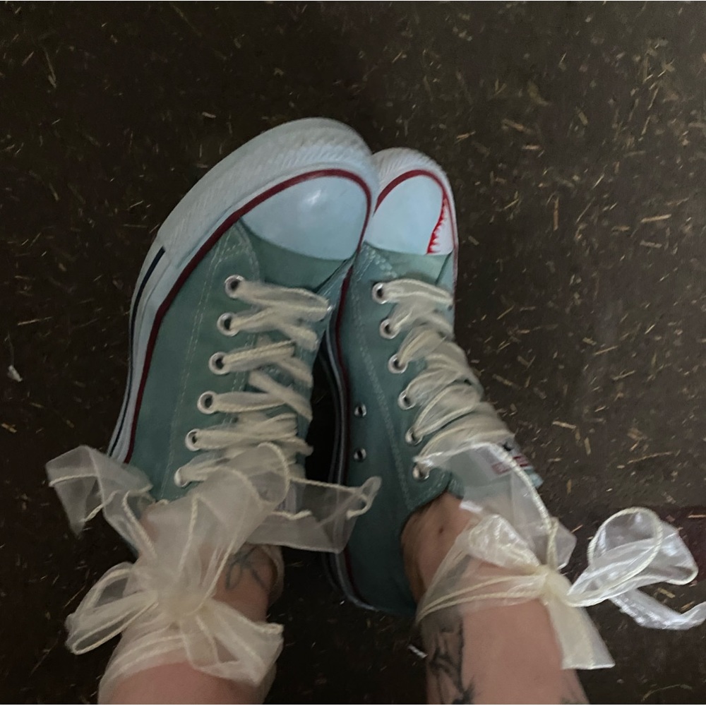 seafoam handdyed & altered/upgraded ballet cons🌷